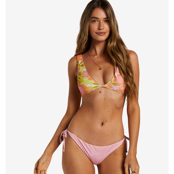 🔥🔥BILLABONG - REVERSIBLE SUMMER FOLK AVA TANK TIE SIDE MED BIKINI SET🔥🔥 - Picture 12 of 12